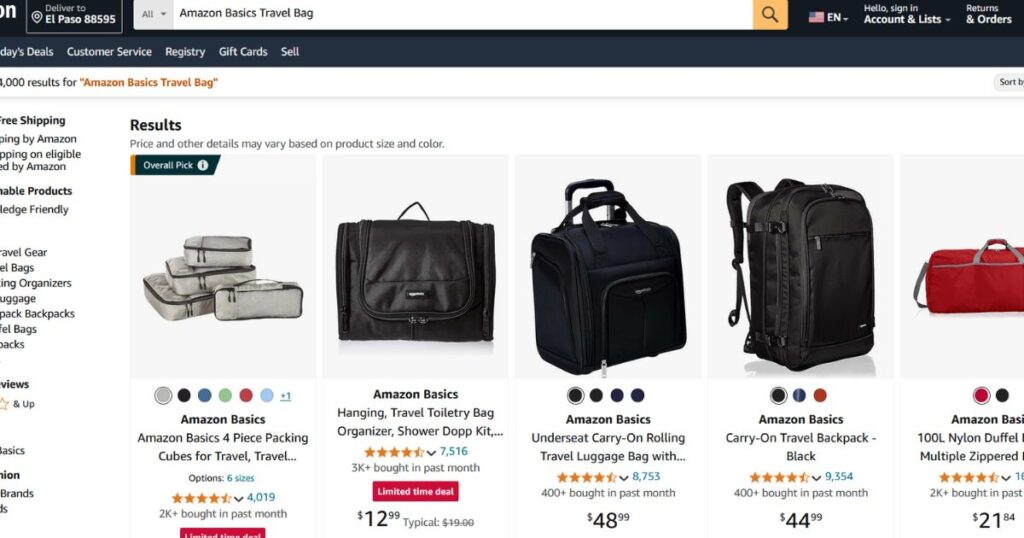 Amazon Basics Travel Cover